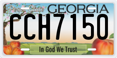 GA license plate CCH7150