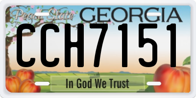 GA license plate CCH7151