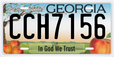 GA license plate CCH7156