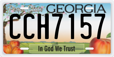 GA license plate CCH7157