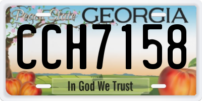 GA license plate CCH7158