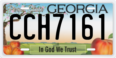 GA license plate CCH7161