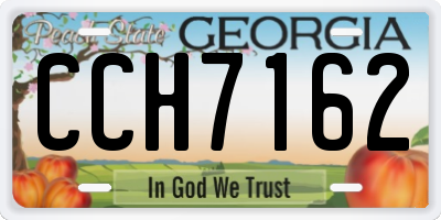 GA license plate CCH7162