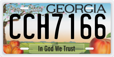 GA license plate CCH7166