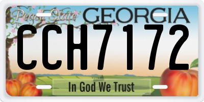 GA license plate CCH7172