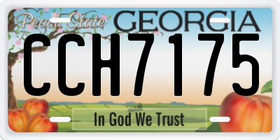 GA license plate CCH7175