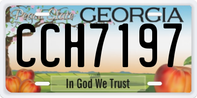 GA license plate CCH7197