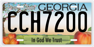 GA license plate CCH7200
