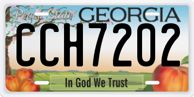 GA license plate CCH7202