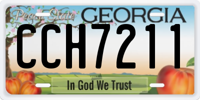 GA license plate CCH7211