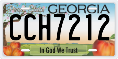 GA license plate CCH7212