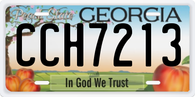 GA license plate CCH7213