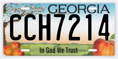 GA license plate CCH7214