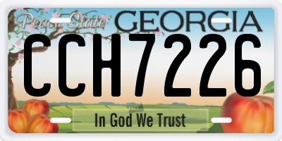 GA license plate CCH7226