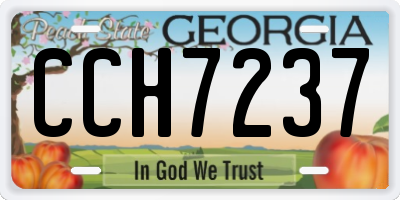 GA license plate CCH7237