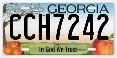GA license plate CCH7242