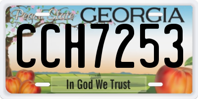 GA license plate CCH7253