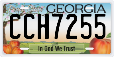 GA license plate CCH7255