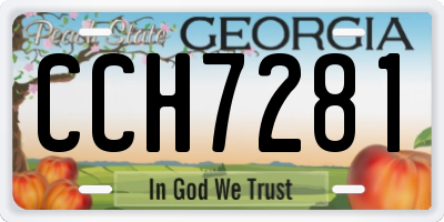 GA license plate CCH7281