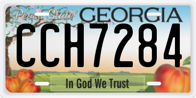 GA license plate CCH7284