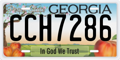 GA license plate CCH7286