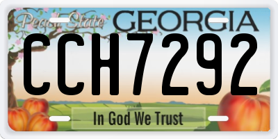 GA license plate CCH7292