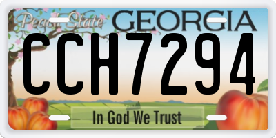 GA license plate CCH7294