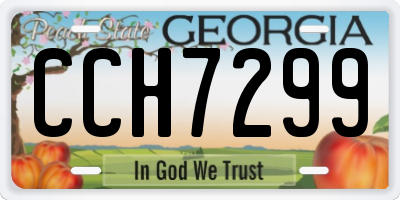 GA license plate CCH7299