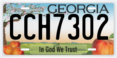 GA license plate CCH7302