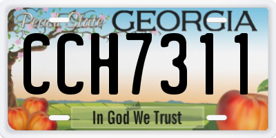 GA license plate CCH7311