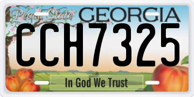 GA license plate CCH7325