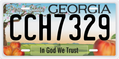 GA license plate CCH7329