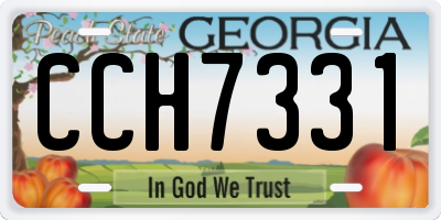GA license plate CCH7331