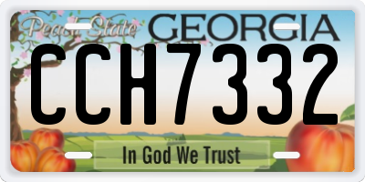 GA license plate CCH7332