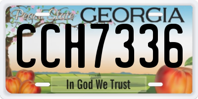 GA license plate CCH7336