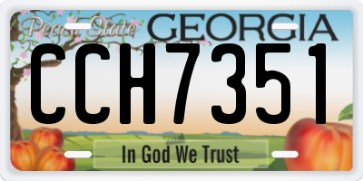 GA license plate CCH7351
