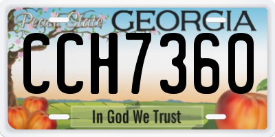 GA license plate CCH7360