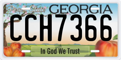 GA license plate CCH7366