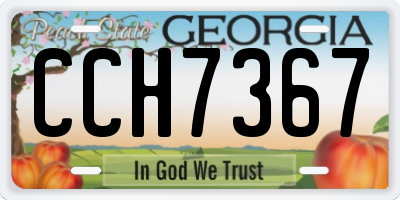 GA license plate CCH7367