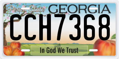 GA license plate CCH7368