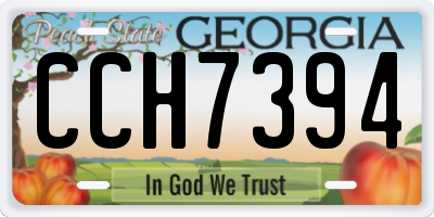 GA license plate CCH7394
