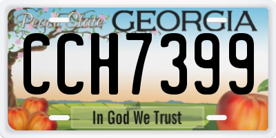 GA license plate CCH7399