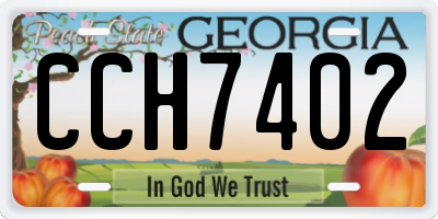 GA license plate CCH7402
