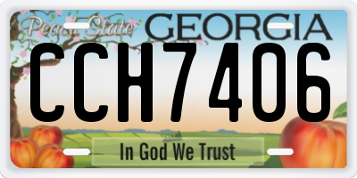 GA license plate CCH7406
