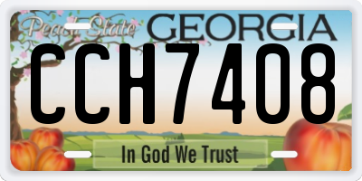 GA license plate CCH7408