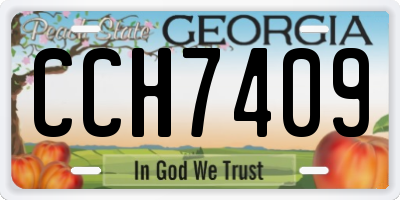 GA license plate CCH7409