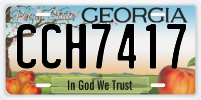 GA license plate CCH7417