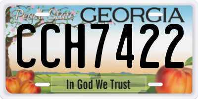 GA license plate CCH7422