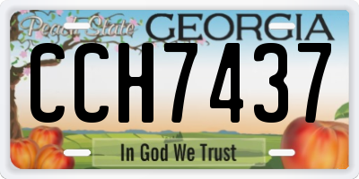 GA license plate CCH7437