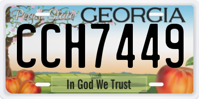 GA license plate CCH7449